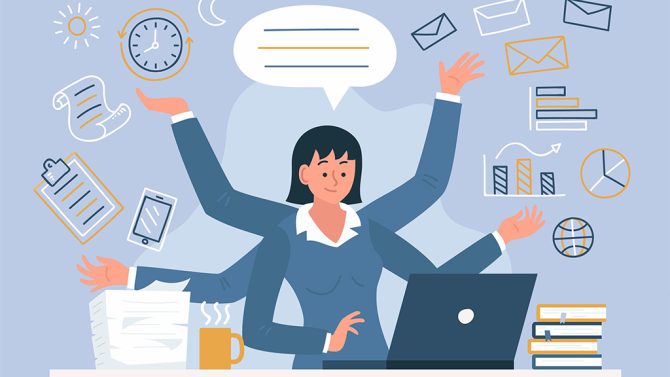 Grafik Bürokratie im Büro